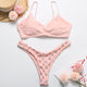 Bikini set shirred bikinis 2019 mujer maillot de bain femme bandage pleated swimsuit women push up swimwear low waist swimming