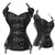 Black Sexy Corsets Bustiers Gothic Steampunk Clothing Faux Leather Steel Boned Waist Trainer Shapers Steampunk Overbust Tops