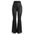 Black Shiny Sequined Long Pants Mesh See Through High Waist Flare Pants Sexy Ladies Slim Trousers Clubwear Party New Arrival