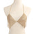 Bling Silver Gold Rhinestones Halter Bra Crop Top Women Sexy Backless Deep V Neck See Through Tank Tops 2019 Summer Beach Top