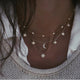 Bohemian Multi-Element Crystal Pendant Necklace 2019 For Women Gold Fashion Multi layer Necklaces & Pendants Jewelry Wholesale