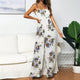 Boho Female Casual Floral Strappy Sleeveless Wide Leg Jumpsuit Women Hot Summer Holiday Beach Scoop Neck Rompers Womens Jumpsuit