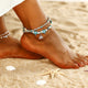 Boho Style Star Anklet Fashion Multilayer Foot Jewelry Fashion gold color Chain Ankle Bracelet for Women Beach Party Gift ns27
