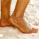 Boho Style Star Anklet Fashion Multilayer Foot Jewelry Fashion gold color Chain Ankle Bracelet for Women Beach Party Gift ns27