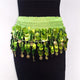 Boho Women Belly Dance Hip Chiffon Skirt Scarf Wrap Belt Coins Chiffon Hot Mini Skirt for Lady Wholesale Price