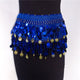 Boho Women Belly Dance Hip Chiffon Skirt Scarf Wrap Belt Coins Chiffon Hot Mini Skirt for Lady Wholesale Price