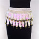 Boho Women Belly Dance Hip Chiffon Skirt Scarf Wrap Belt Coins Chiffon Hot Mini Skirt for Lady Wholesale Price