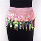 Boho Women Belly Dance Hip Chiffon Skirt Scarf Wrap Belt Coins Chiffon Hot Mini Skirt for Lady Wholesale Price