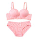 Bow Cotton Bra Sets Women Push Up Lingerie Bra Wireless Bra & Pantie Set Underwear Sets