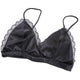 Bra Soft White Silk Bralette Comfortable Wireless Women Bra Triangle Lace Bralette Brassiere Sexy Ladies Bras For Women Crop Top