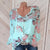 Button Women Shirts Spring Casual V-Neck Chiffon Blouse Women Top Camisa Feminina Long Sleeve Ladies Print Blouse Femme Shirt