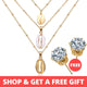 Buy 1 Get 1 Gift Gold Sliver Multi layer Necklace For Women Shell Choker Necklaces & Pendants 2019 Female Ocean Fashion Jewelry