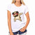CDJLFH Summer Women T-shirt Fashion Unicorn Theme Print White Tops Shirt Women Short Sleeve Round Neck Tshirt Feminina Camisa