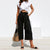 Casual Cotton Linen women high waist wide leg pants summer autumn office band loose palazzo trousers female black yellow pants