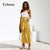 Casual Cotton Linen women high waist wide leg pants summer autumn office band loose palazzo trousers female black yellow pants