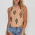 Casual Halter Cactus Print Vest Tops Women Sexy Sleeveless Simple Wild Tees Summer Ladies Vogue Sweet T-shirts High Quality New