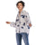 Casual Letter Printed Newspaper Shirts Women Turn-down Collar Long Sleeves Loose Blouses Streetwear Ladies Fashion Wild Shirts