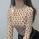 Casual Moon Print Slim Tops Women Vogue Harajuku O-neck Bottoming Tees Plus Size 4XL Ladies Fashion Simple Wild T-shirts Summer
