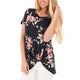 Casual O-neck Loose Tops Women Solid Short Sleeve Print Simple Wild Tees Summer Ladies Retro Fashion Breathable Tops Multicolor