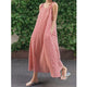 Casual Plaid Sleeveless Plus Size Long Dress Women Sexy Loose Summer Dress Boho Beach Female Fashion Vintage Dress Vestidos New