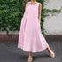 Casual Plaid Sleeveless Plus Size Long Dress Women Sexy Loose Summer Dress Boho Beach Female Fashion Vintage Dress Vestidos New