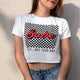 Casual Print Letter Short T-shirts Women Sexy O-neck Short Sleeve Loose Tees Summer Ladies Vogue Punk Wild White Tops Cotton