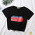 Casual Solid Letter Print Short Tops Women Vogue Short Sleeve Slim T-shirts Summer Ladies Fashion Graphic Simple Women Tees New