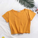 Casual Solid Letter Print Short Tops Women Vogue Short Sleeve Slim T-shirts Summer Ladies Fashion Graphic Simple Women Tees New