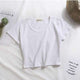 Casual Solid Letter Print Short Tops Women Vogue Short Sleeve Slim T-shirts Summer Ladies Fashion Graphic Simple Women Tees New