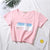 Casual Solid Letter Print Short Tops Women Vogue Short Sleeve Slim T-shirts Summer Ladies Fashion Graphic Simple Women Tees New