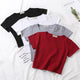 Casual Solid Letter Print Short Tops Women Vogue Short Sleeve Slim T-shirts Summer Ladies Fashion Graphic Simple Women Tees New