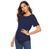 Casual Solid Short Sleeve Tops Women O-neck Loose Black Tees Summer Ladies Fashion Simple Wild Breathable T-shirts High Quality