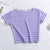 Casual Striped Slim Short T-shirts Women O-neck Shorts Sleeve Summer Tees Streetwear Fashion Simple Wild T-shirts Multicolor New