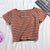 Casual Striped Slim Short T-shirts Women O-neck Shorts Sleeve Summer Tees Streetwear Fashion Simple Wild T-shirts Multicolor New