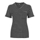 Casual V-neck Striped Summer T-shirts Women Short Sleeve Pockets Plus Size Tees Streetwear Ladies Vogue Simple Wild Tops New