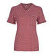 Casual V-neck Striped Summer T-shirts Women Short Sleeve Pockets Plus Size Tees Streetwear Ladies Vogue Simple Wild Tops New