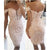 Champagne 2019 Elegant Cocktail Dresses Mermaid Off The Shoulder Short Mini Lace Beaded Party Plus Size Homecoming Dresses