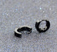 Chic 1Pair Cool Punk Men's women Stainless Steel Hoop Piercing Round crystal Earring Ear Stud men woman jewelry e0213