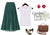 Chiffon Wide Leg High Waist Cropped Pant For Women Casual Pleated Summer Vintage Boho Female Green Capris Trousers B82205A