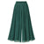 Chiffon Wide Leg High Waist Cropped Pant For Women Casual Pleated Summer Vintage Boho Female Green Capris Trousers B82205A