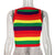 Colorful Rainbow Stripes Tank Tops Sexy Sleeveless O Neck Knit Crop Top Women Bottoming Vest 2019 Autumn Streetwear Fashion Top