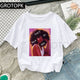 Cool Melanin Black Girl Print Female T-shirt Harajuku T-shirts for Women Summer Hip Hop Cotton T Shirt Tee Shirt Femme Vogue Top