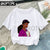 Cool Melanin Black Girl Print Female T-shirt Harajuku T-shirts for Women Summer Hip Hop Cotton T Shirt Tee Shirt Femme Vogue Top