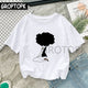 Cool Melanin Black Girl Print Female T-shirt Harajuku T-shirts for Women Summer Hip Hop Cotton T Shirt Tee Shirt Femme Vogue Top