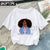 Cool Melanin Black Girl Print Female T-shirt Harajuku T-shirts for Women Summer Hip Hop Cotton T Shirt Tee Shirt Femme Vogue Top