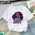 Cool Melanin Black Girl Print Female T-shirt Harajuku T-shirts for Women Summer Hip Hop Cotton T Shirt Tee Shirt Femme Vogue Top