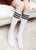 Cotton Ladies Knee High 3 Line Striped Cotton Socks Knee High Women Solid Socks School Party Cheerleader Supplies