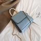 Crocodile Pattern Pu Leather Crossbody Bags For Women 2019 New Totes With Pearl Handle Mini Chain Shoulder Messenger Bag Purses