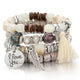 Crystal Bead Bracelets for Women Vintage Bracelet Female Jewelry Tassel Natural Stone Charms Wristband Gift pulseira feminina