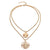 Crystal Heart Necklace Pendant Female Short Gold Chain Necklace Pendant Necklace Crystal Heart Necklace Chocker neck